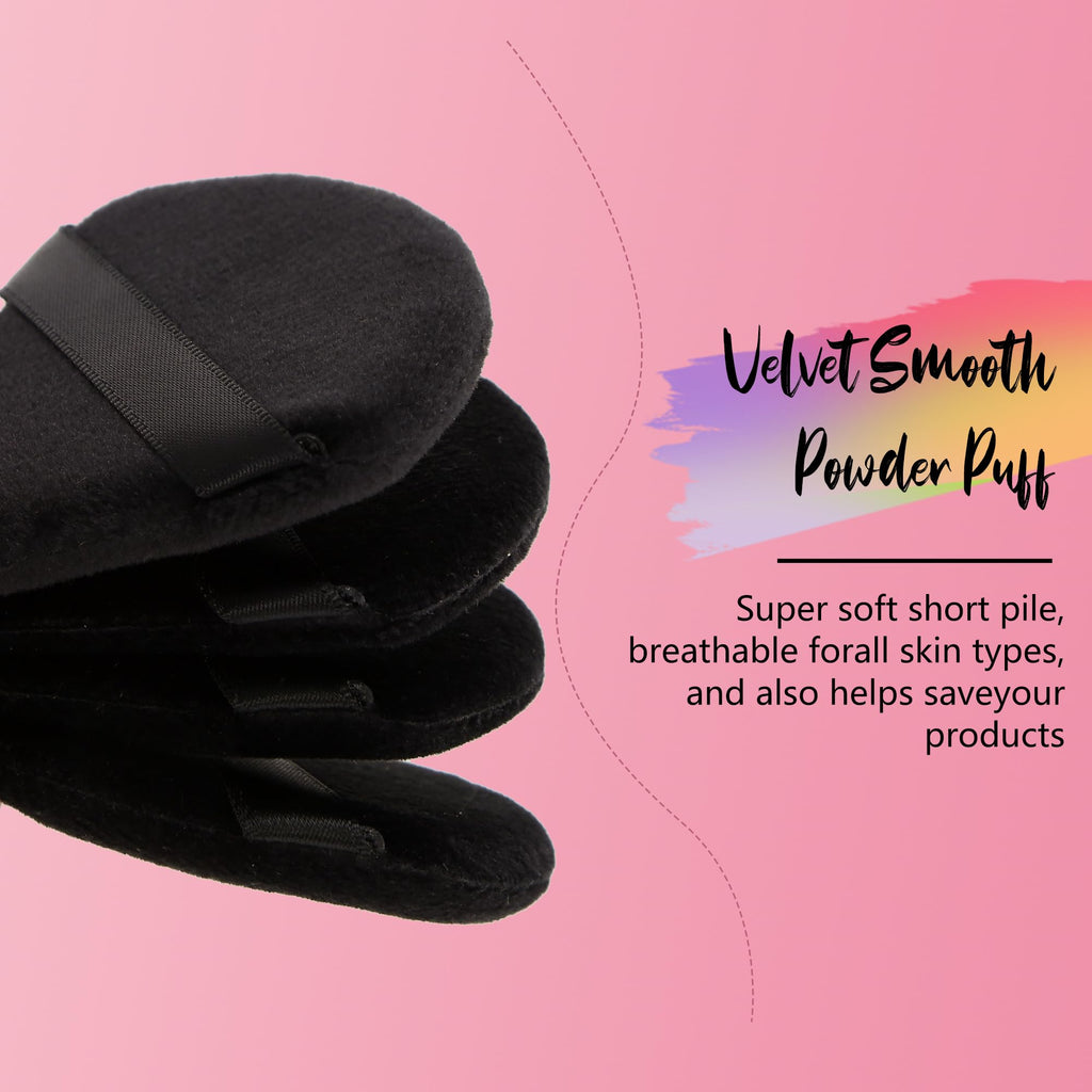 24Pcs Black and Pink Powder Puff, Triangle Powder Puffs, Powder Puffs for Makeup and Cosmetic Foundation